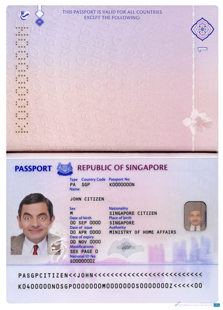 Download Singapore new passport (2017+) Photoshop template